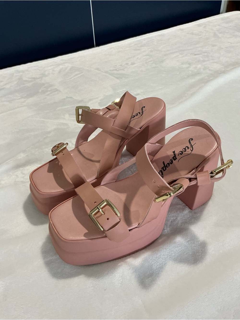 Free People Pamela Double Stack platform heels - never worn - Picture 2 of 8